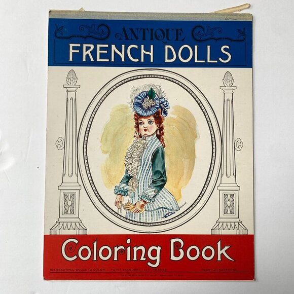 French Dolls Coloring Book Unused - Picture 1 of 4